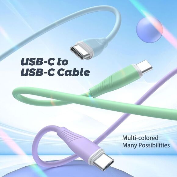 3 Pack 6 FT Type C Fast Charging Cable 60W USB C Charger Cable USB C - Picture 7 of 7